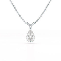 1 Carat Pear Shape Lab Diamond Pendant