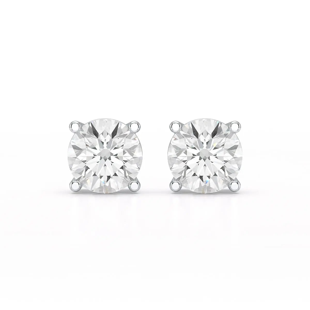1 Carat Studs Lab Diamond Round Earrings