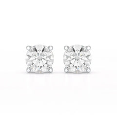 1 Carat Studs Lab Diamond Round Earrings