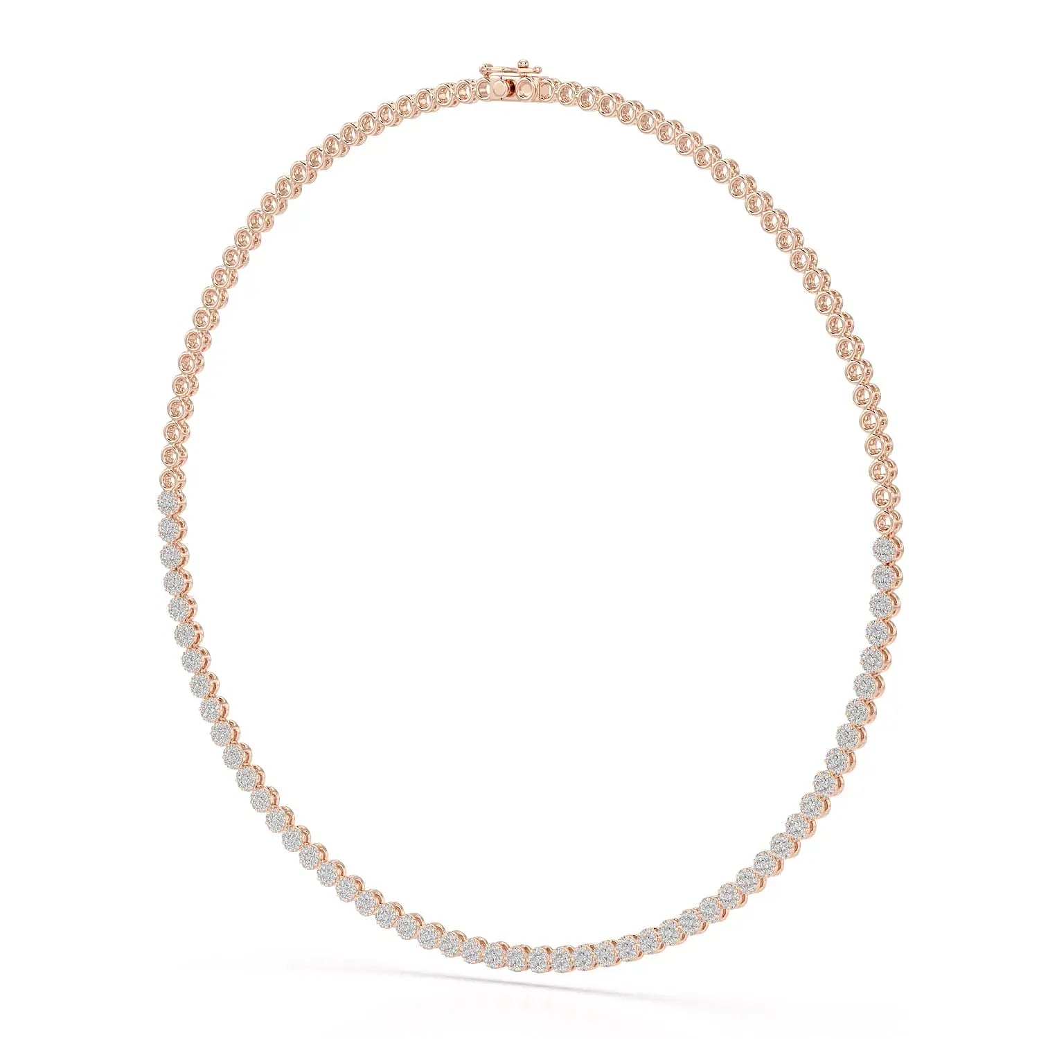 3.8 CT Lab Diamond Tennis Necklace Jama Jewels