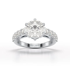 Lab Diamond 3.74 CT Round Cut Wedding Ring - Jama Jewels 