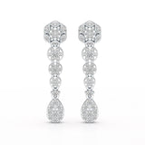 0.83 CT Lab Diamond Teardrop Dangle Earring
