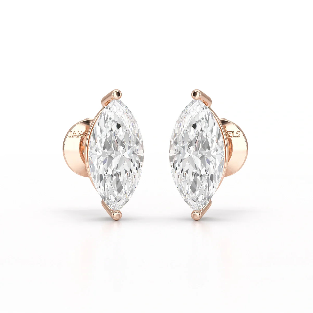 1 CT Marquise Stud Lab Diamond Earrings