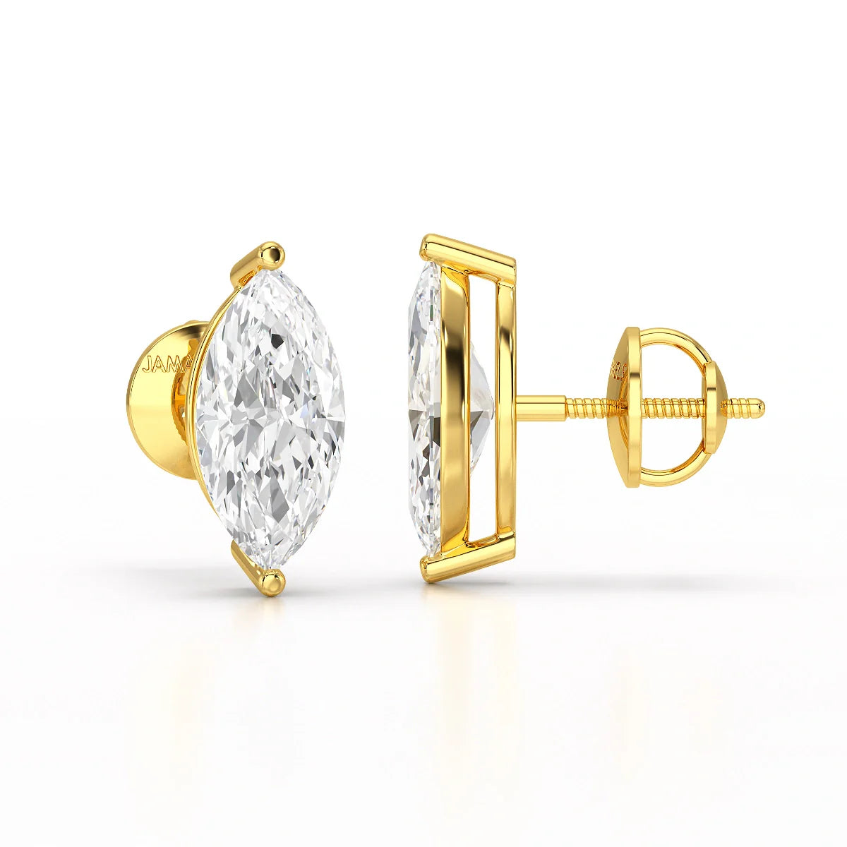 1 CT Marquise Stud Lab Diamond Earrings