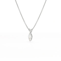 1 CT Lab Grown Diamond Marquise Solitaire Pendant