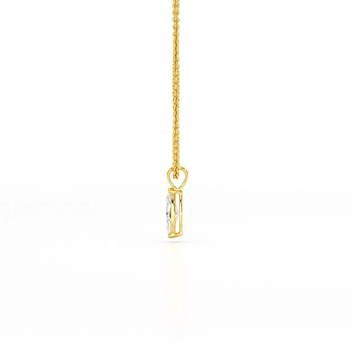 1 CT Lab Grown Diamond Marquise Solitaire Pendant