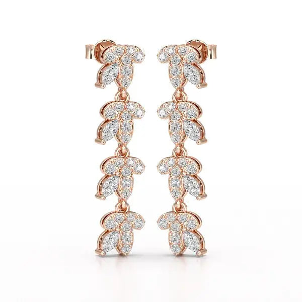 Marquise Cut 0.7 CT Lab Diamond Dangle Earring Jama Jewels