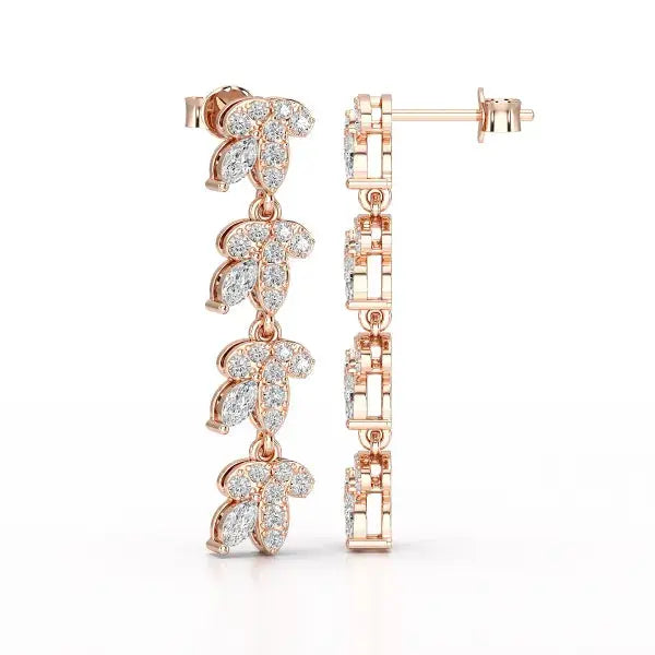 Marquise Cut 0.7 CT Lab Diamond Dangle Earring Jama Jewels