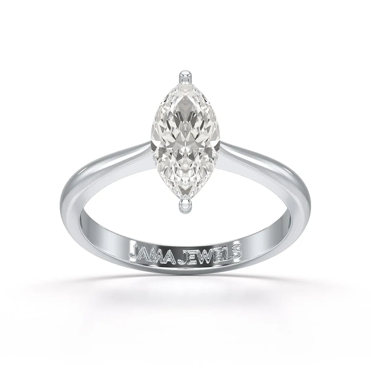1 CT Marquise Cut Lab Diamond Solitaire Engagement Ring