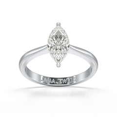 1 CT Marquise Cut Lab Diamond Solitaire Engagement Ring