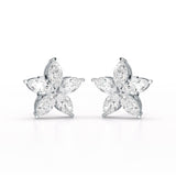 3 CT Marquise Cut Lab Diamond Stud Earrings