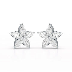 3 CT Marquise Cut Lab Diamond Stud Earrings Jama Jewels