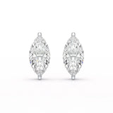 1 CT Marquise Stud Lab Diamond Earrings