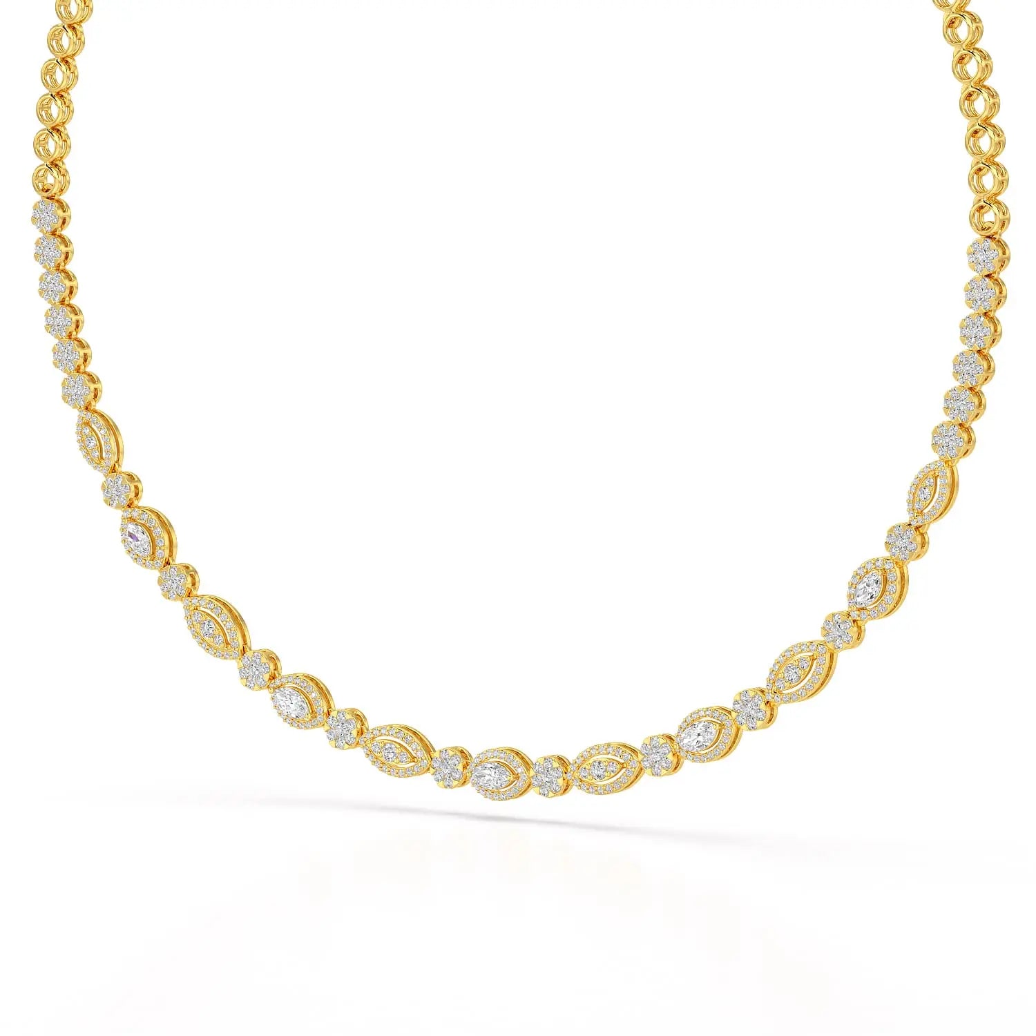 4.53 CT Marquise Cut Lab Diamond Necklace