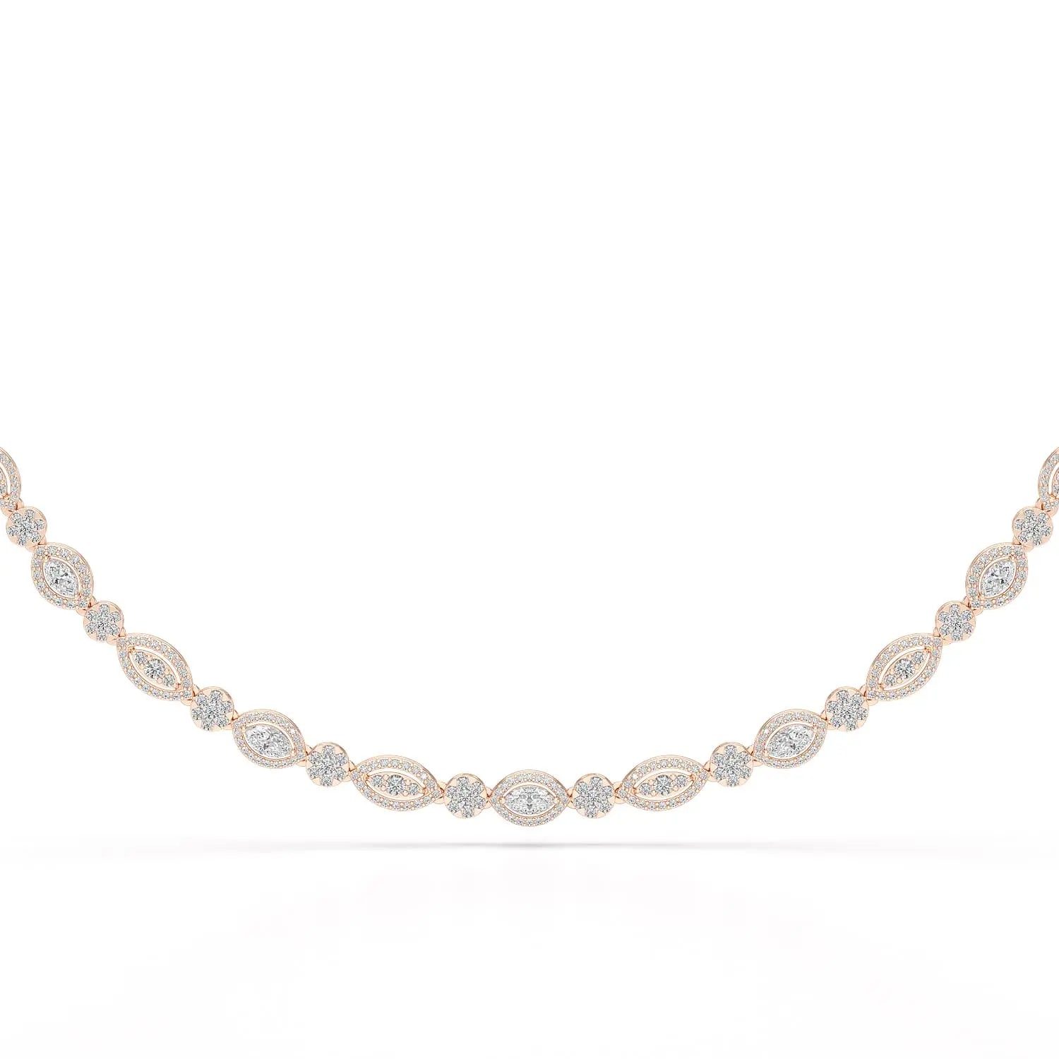 4.53 CT Marquise Cut Lab Diamond Necklace