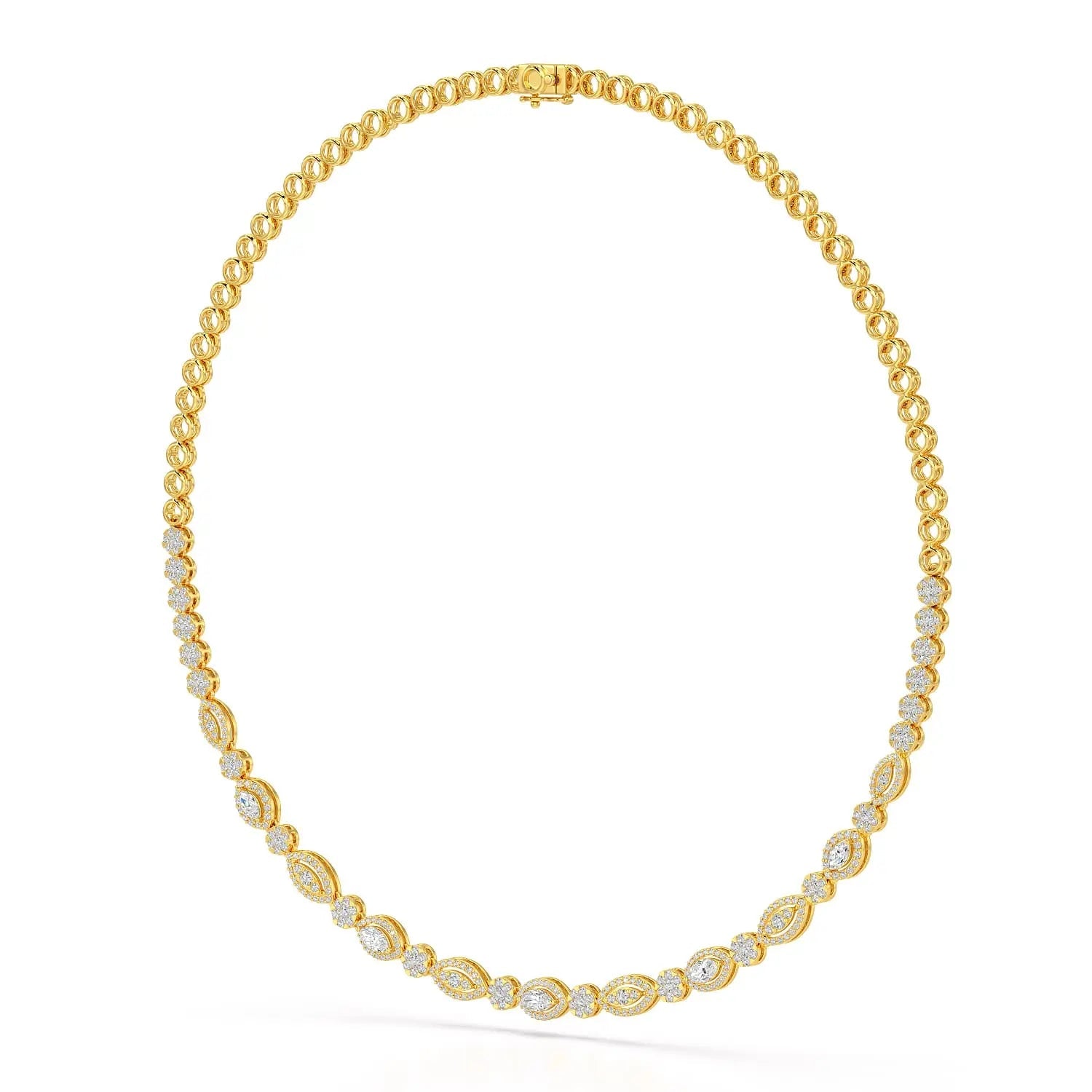 4.53 CT Marquise Cut Lab Diamond Necklace
