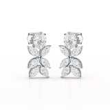 6.45 CT Marquise and Oval Cut Drop Earrings