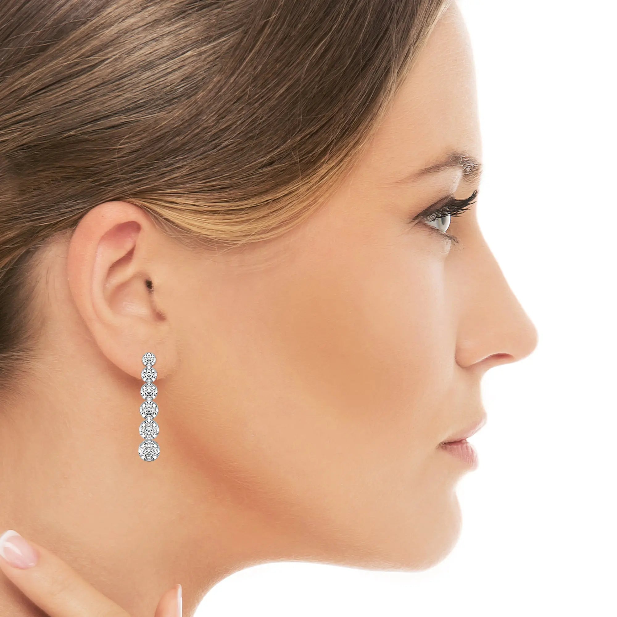3 CT Lab Diamond Bridal Drop Dangle Earrings - Jama Jewels 