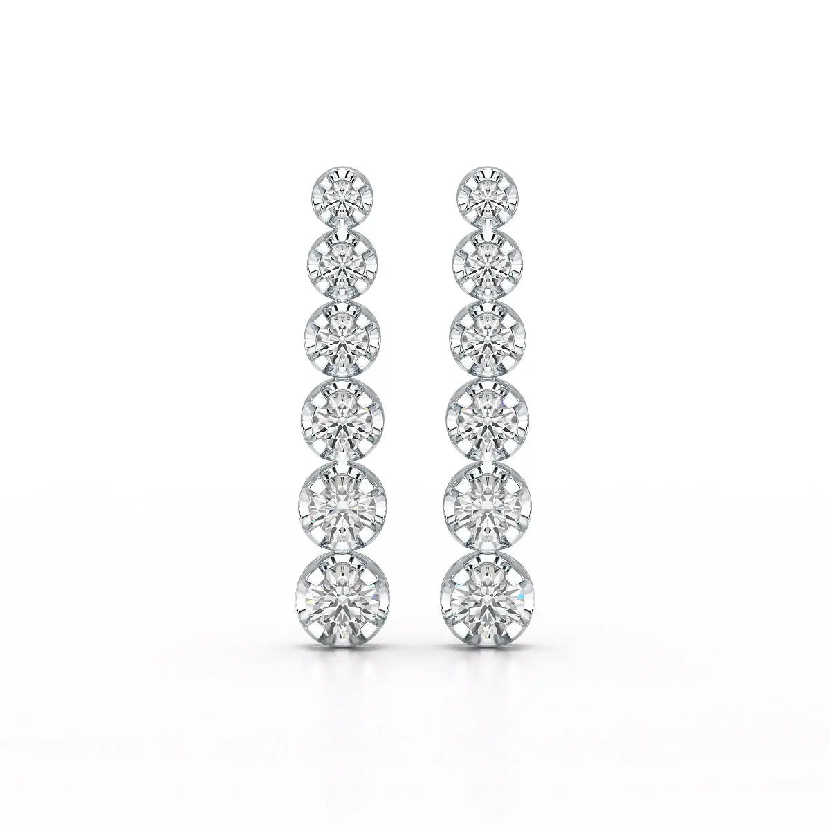 3 CT Lab Diamond Bridal Drop Dangle Earrings - Jama Jewels 