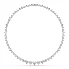 42.12 CT Lab Diamond Heart Cut Necklace Jama Jewels