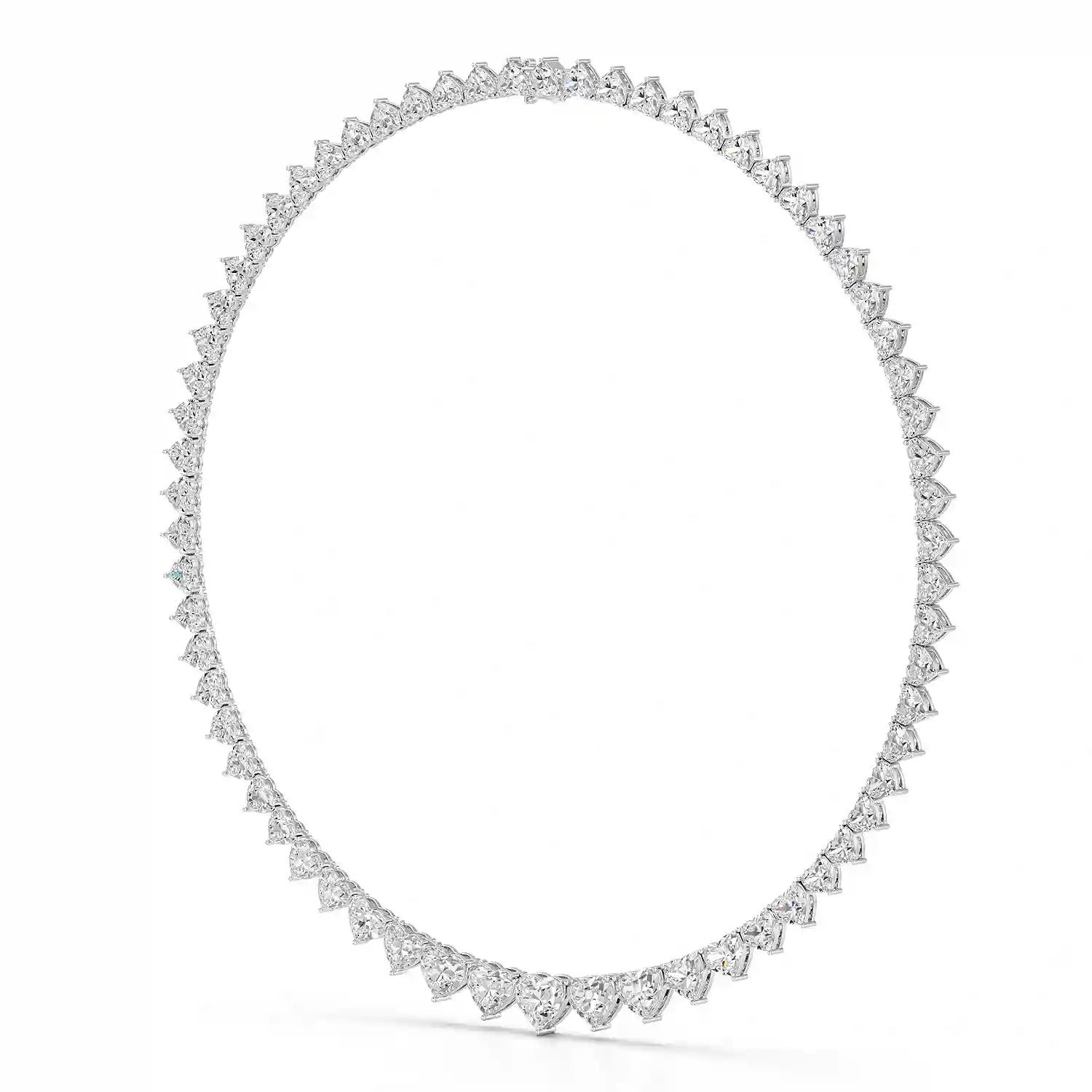 42.12 CT Lab Diamond Heart Cut Necklace