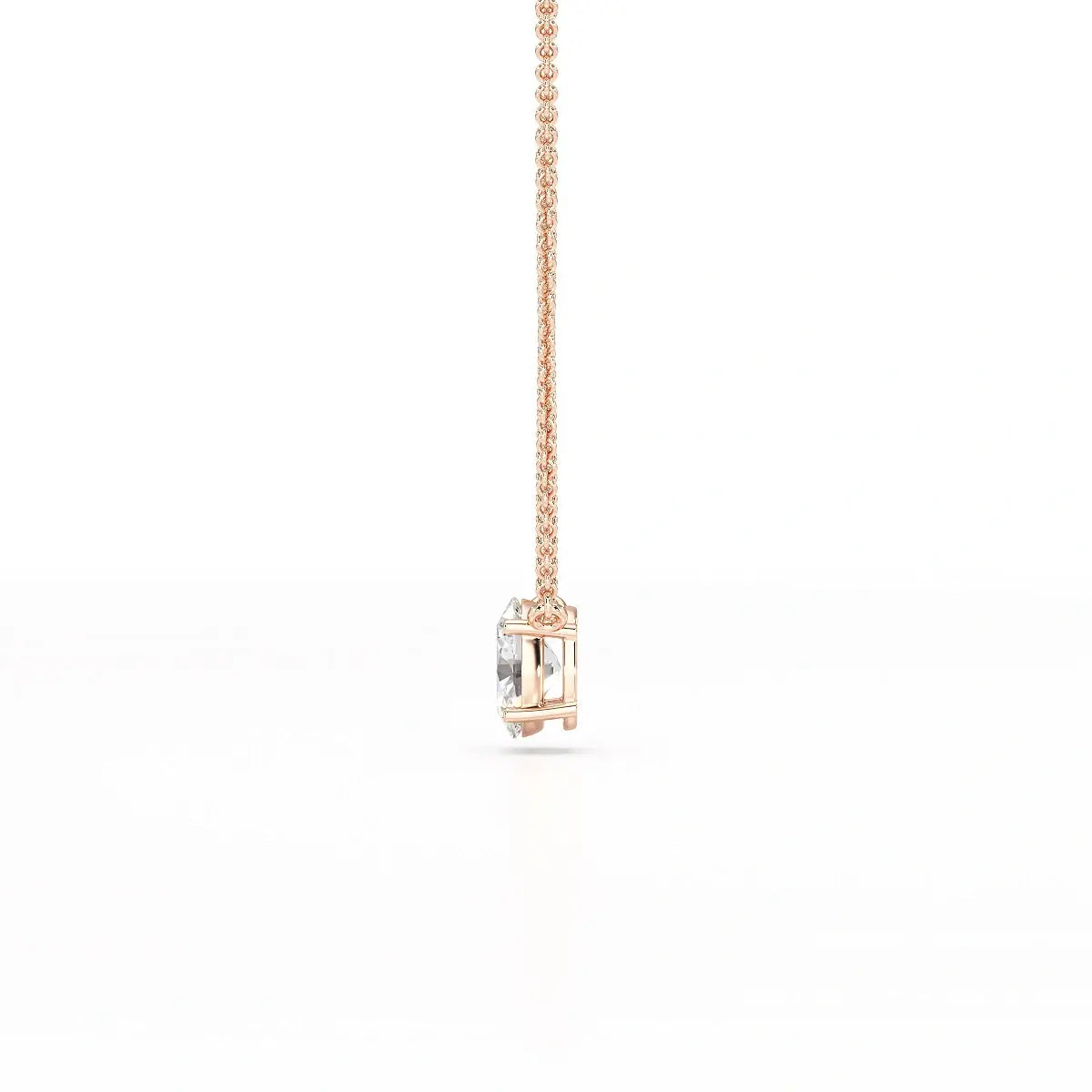 1 CT Oval Lab Grown Diamond Solitaire Pendant