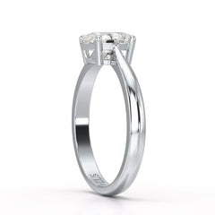 1 Ct Oval Cut Solitaire Lab Diamond Engagement Ring
