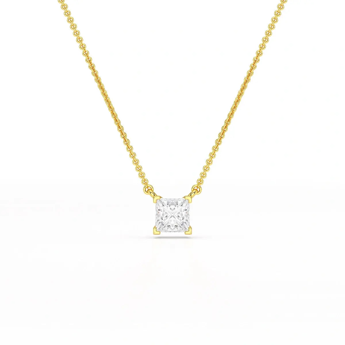 1 CT Lab Grown Diamond Princess Pendant