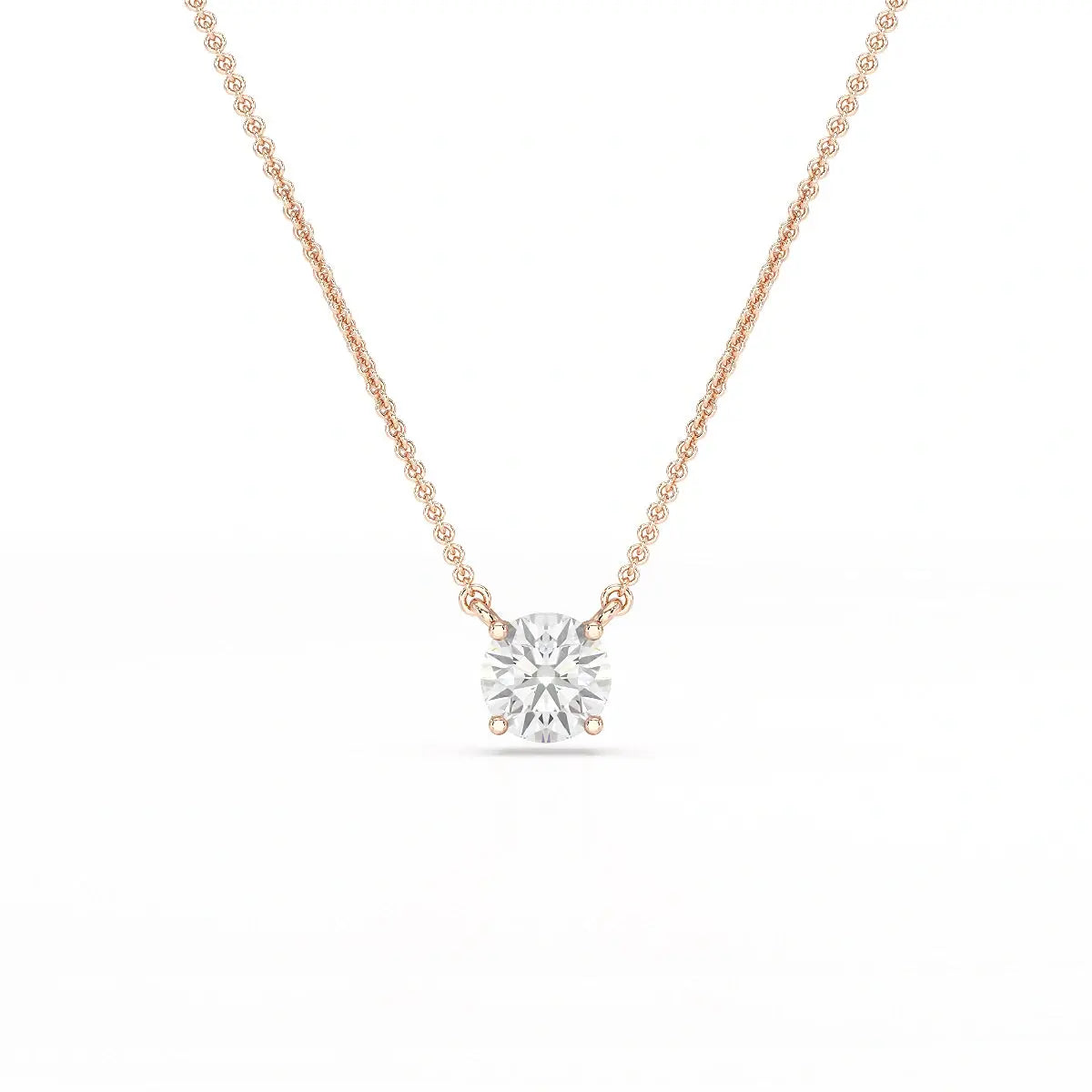 1 Carat Round Solitaire Lab Grown Diamond Pendant