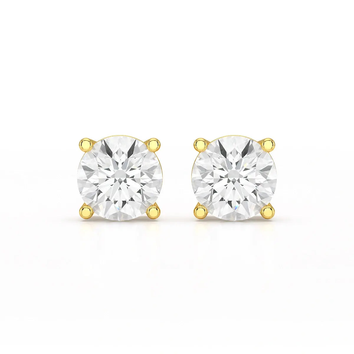 1 Carat Studs Lab Diamond Round Earrings