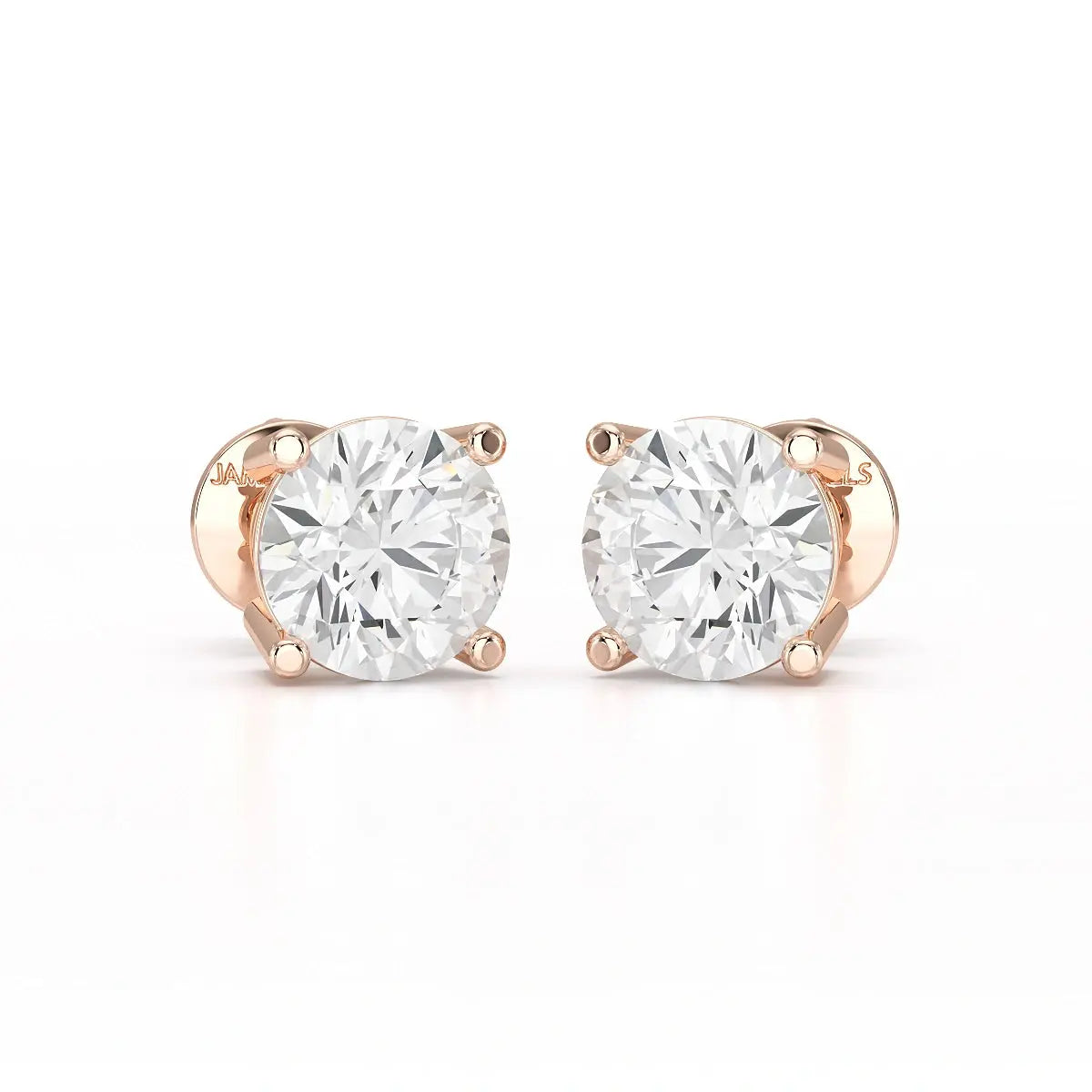 1 Carat Studs Lab Diamond Round Earrings