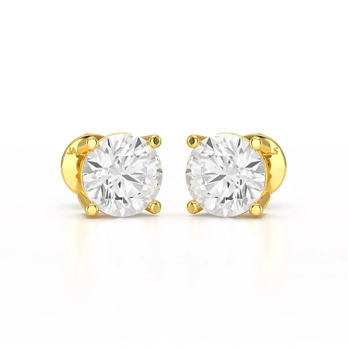 1 Carat Studs Lab Diamond Round Earrings