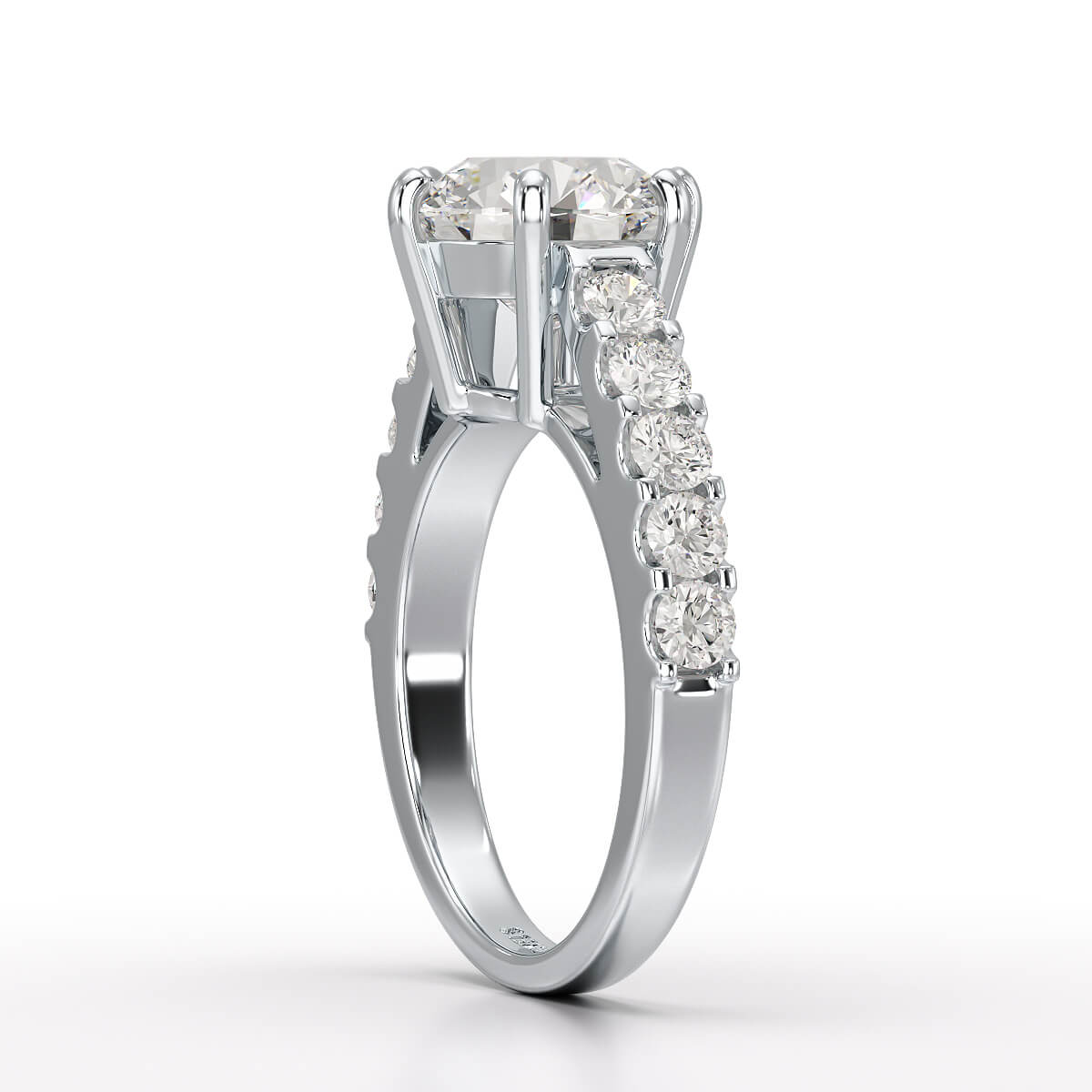 Lab Diamond 3.74 CT Round Cut Wedding Ring - Jama Jewels 