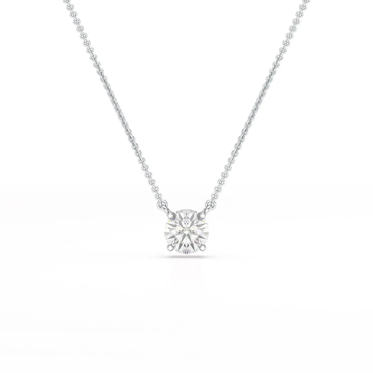 1 Carat Round Solitaire Lab Grown Diamond Pendant