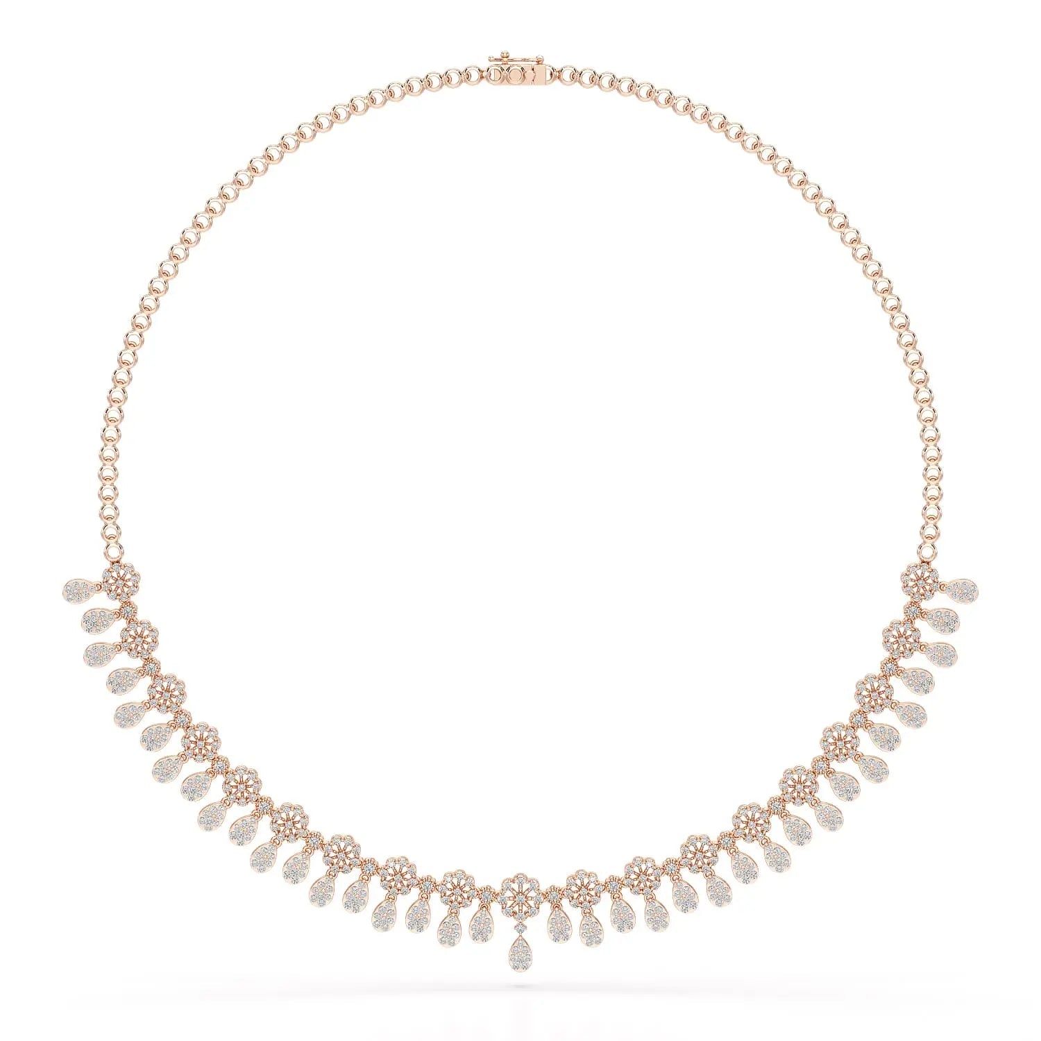 Round Cut Lab Grown Diamond 4.96 CT Elegant Choker Necklace