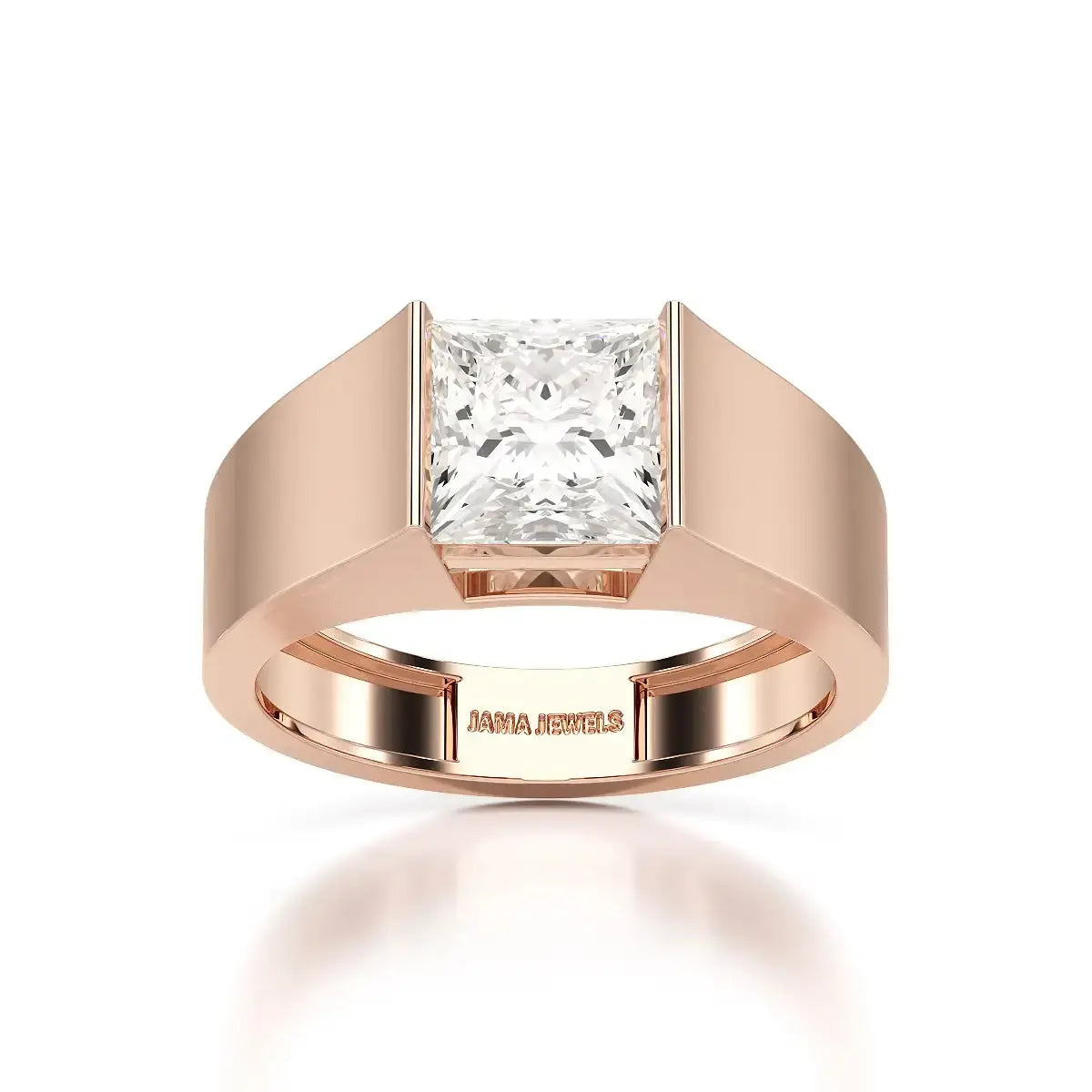 3 CT Princess Cut Lab Diamond Men's Ring Jama Jewels