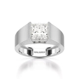3 CT Princess Cut Lab Diamond Men's Ring