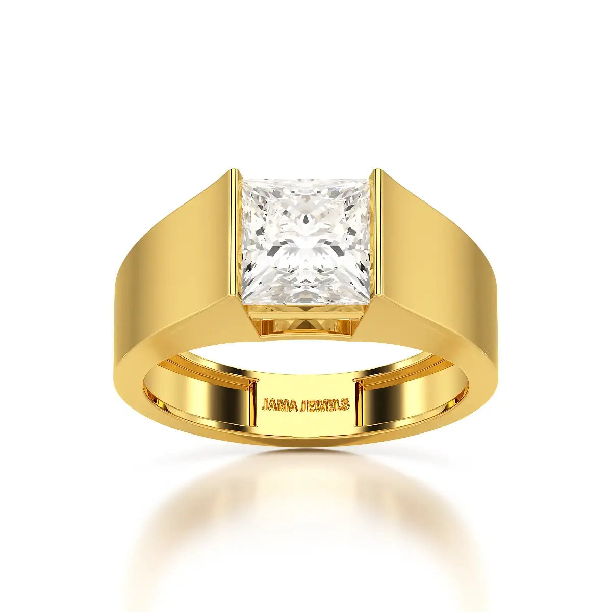 3 CT Princess Cut Lab Diamond Men's Ring