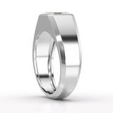 3 CT Asscher Cut Lab Diamond Men's Ring