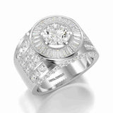 5.7 CT Round Shape Lab Diamond Men's Ring