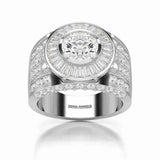 5.7 CT Round Shape Lab Diamond Men's Ring