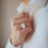4 CT Round Cut Lab Diamond Men's Ring