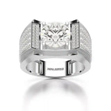 4 CT Round Cut Lab Diamond Men's Ring