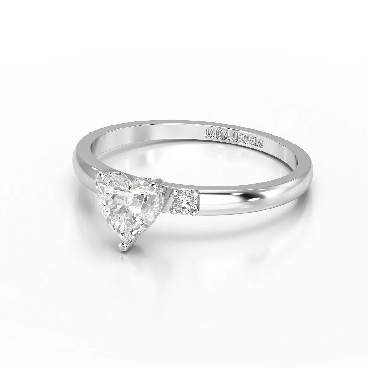 0.68 CT Heart Shaped Lab Diamond Ring Jama Jewels