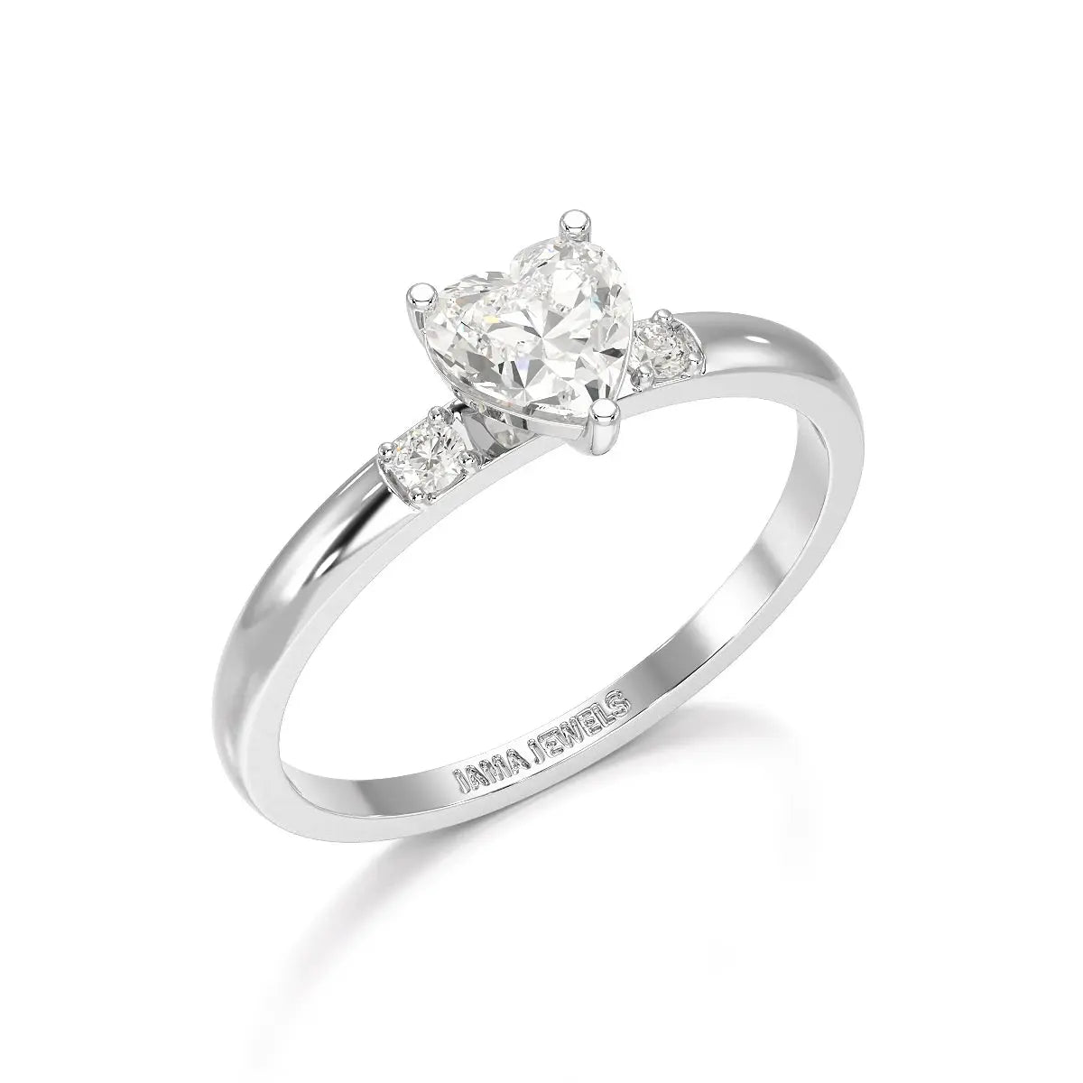 0.68 CT Heart Shaped Lab Diamond Ring Jama Jewels