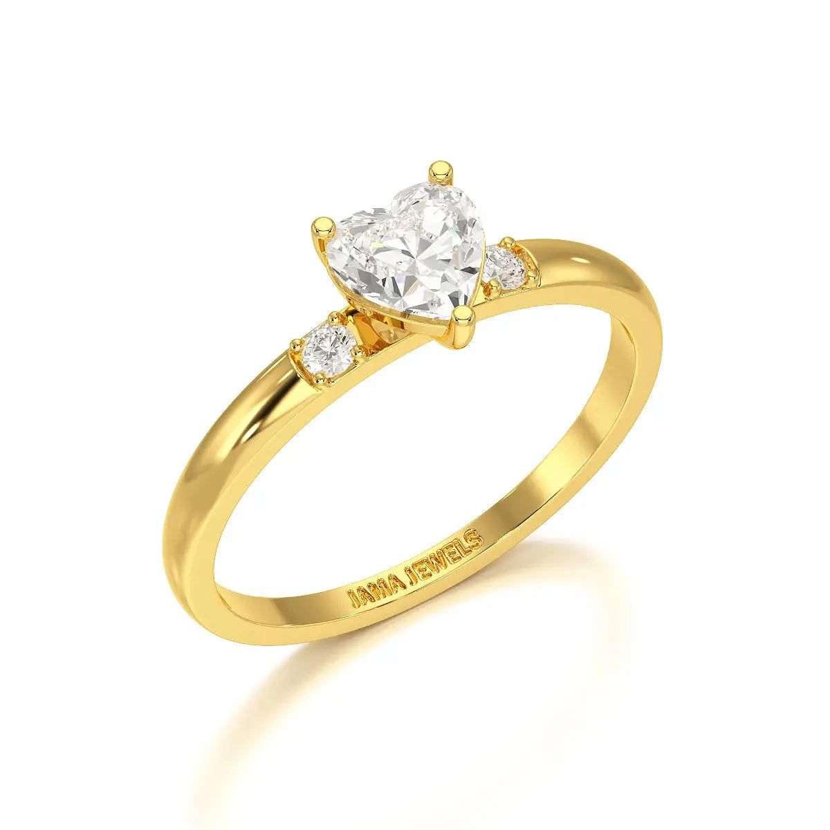 0.68 CT Heart Shaped Lab Diamond Ring Jama Jewels