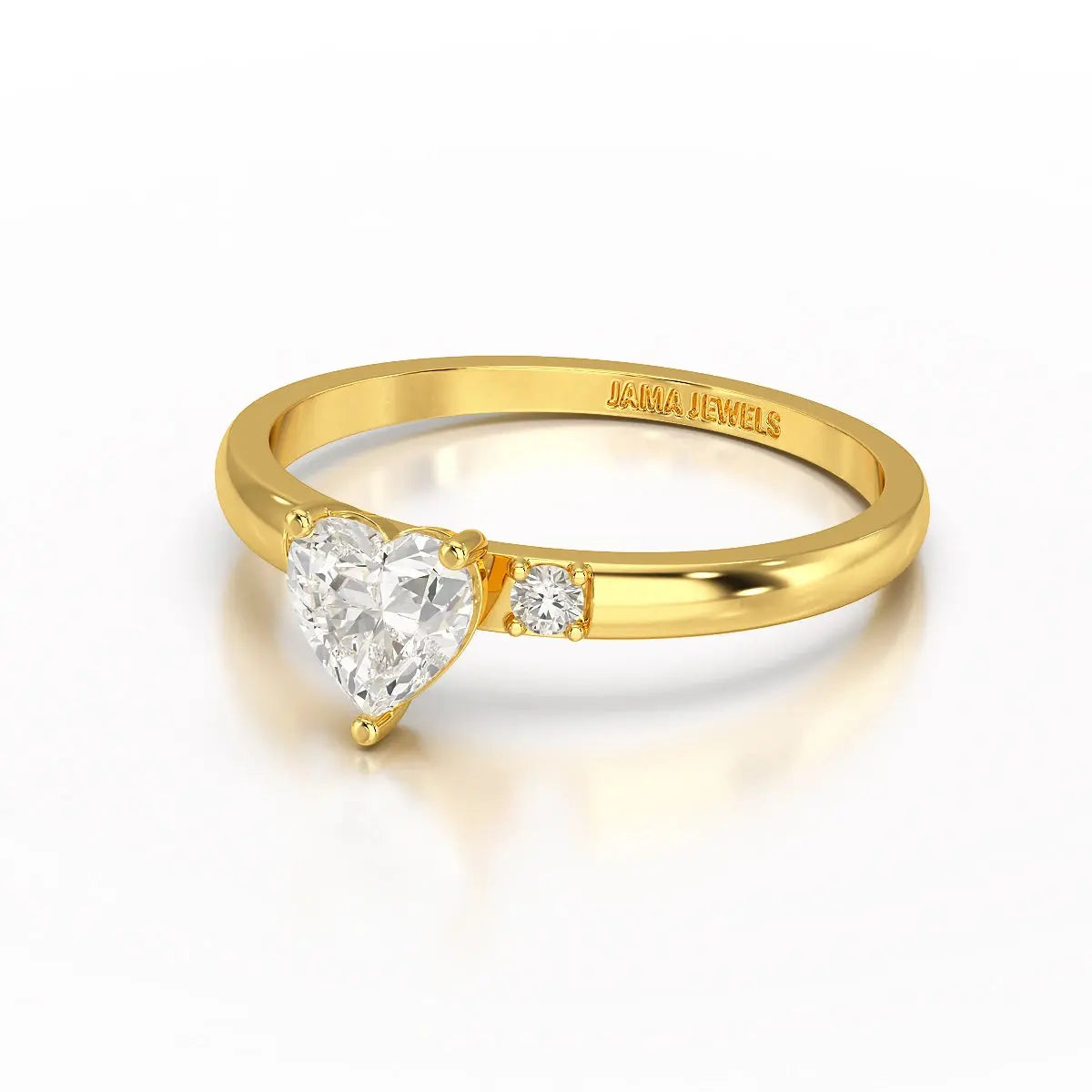 0.68 CT Heart Shaped Lab Diamond Ring Jama Jewels