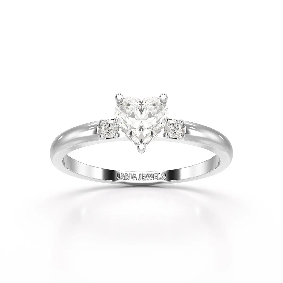 0.68 CT Heart Shaped Lab Diamond Ring Jama Jewels