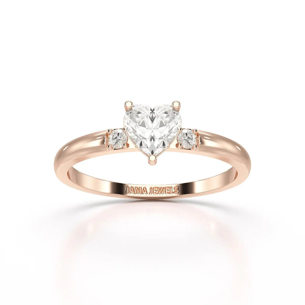 0.68 CT Heart Shaped Lab Diamond Ring Jama Jewels