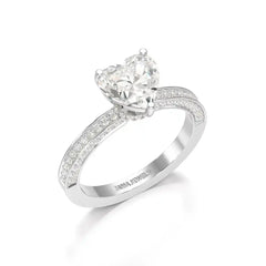2.53CT Heart Cut Lab Diamond Ring Jama Jewels